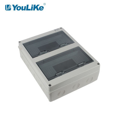 IP65 Outdoor Plastic MCB Box 24 Way Power Distribution Transparent Door